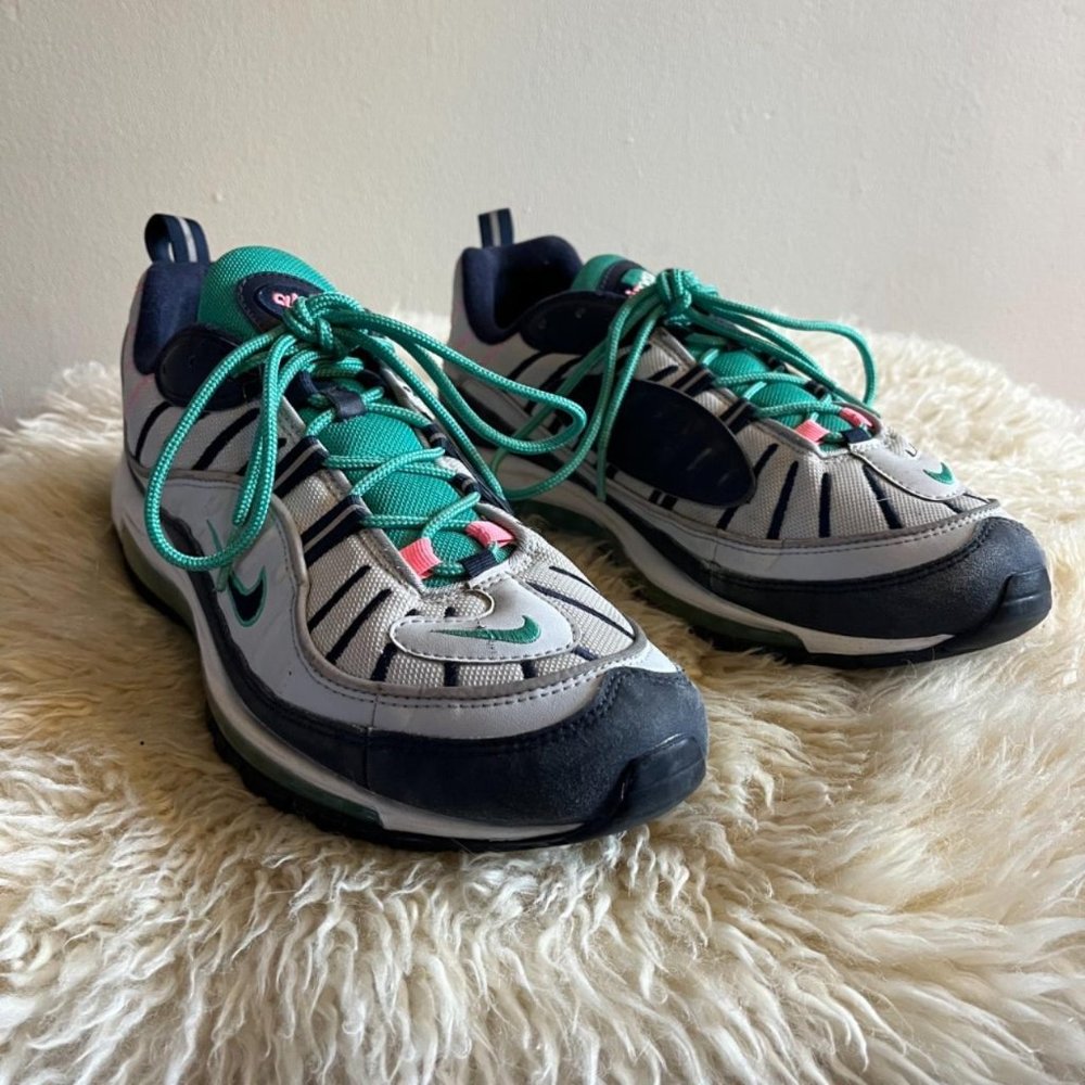 Nike Air Max 98 South Beach Tidal Wave 2018 Men Kinetic Green Teal Navy Sneakers